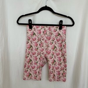 LoveShackFancy | Pink Floral Biker Shorts